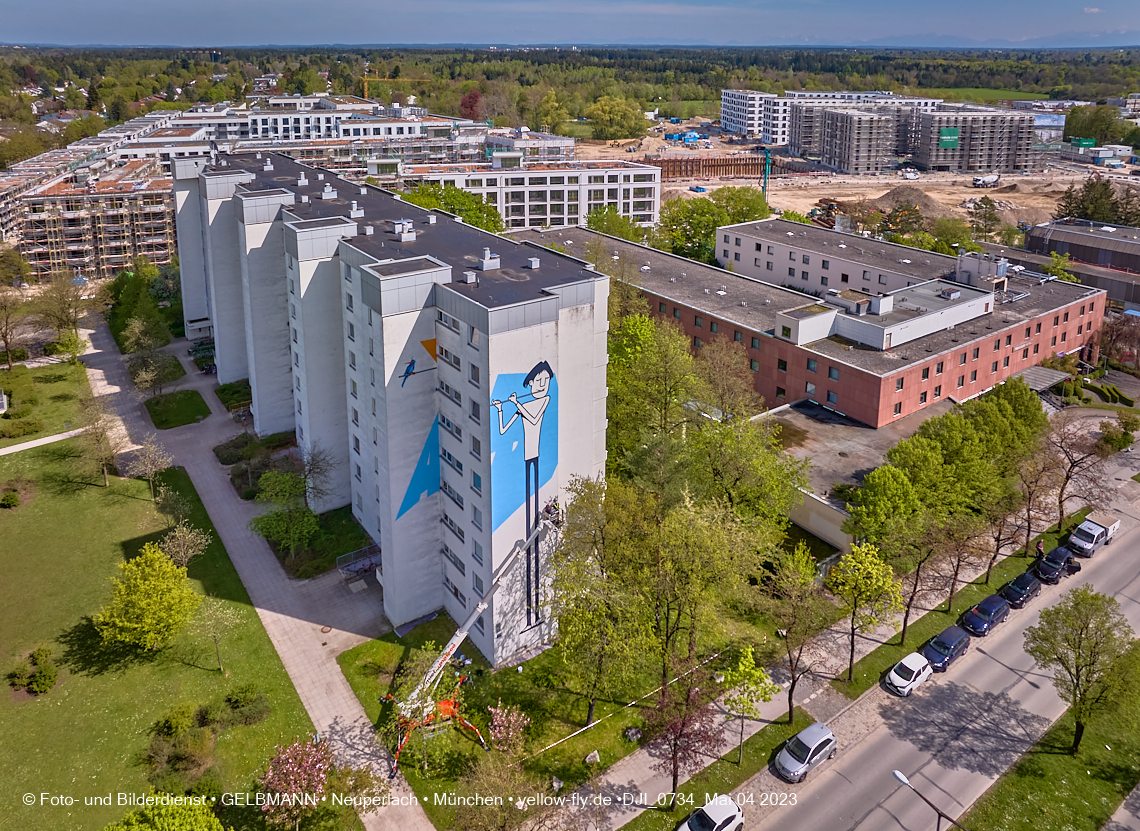 04.05.2023 - Luftbilder vom Alexisqaurtier und Pandion Verde in Neuperlach 04.05.2023 - Luftbilder vom Alexisqaurtier und Pandion Verde in Neuperlach